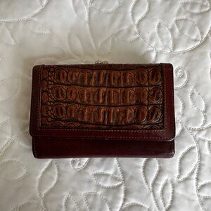 Brahmin brown Croc-Embossed Leather Wallet